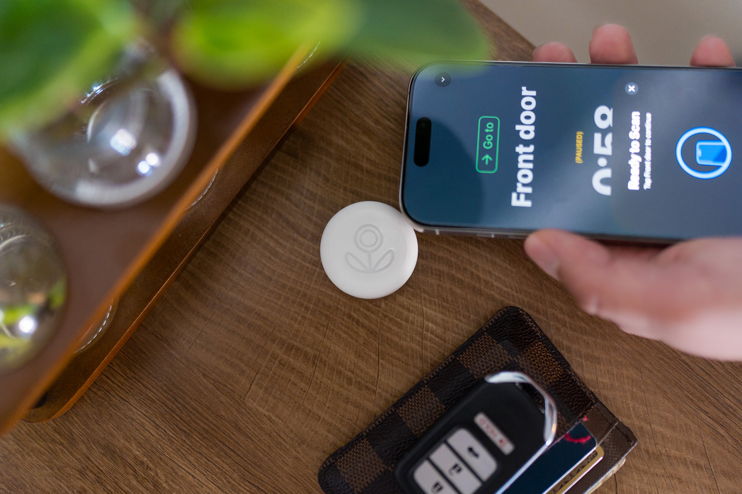 Pokito app scanning checkpoint at front door.